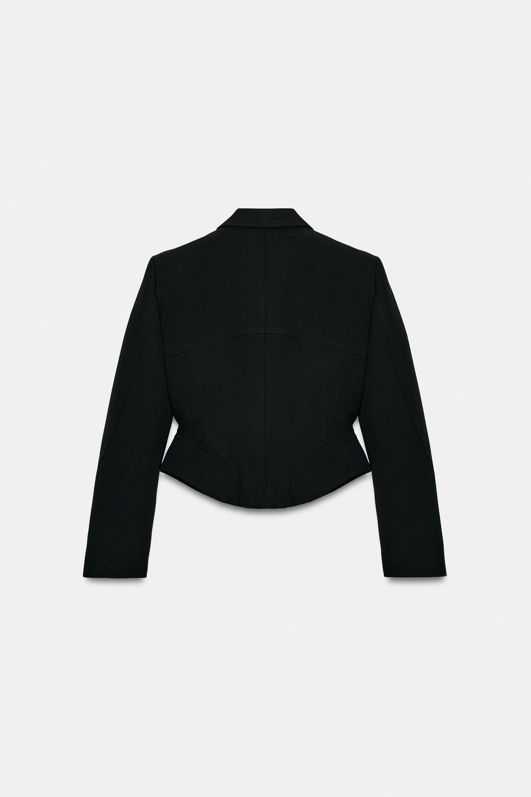 CROPPED TOPSTITCHED BLAZER ZW COLLECTION